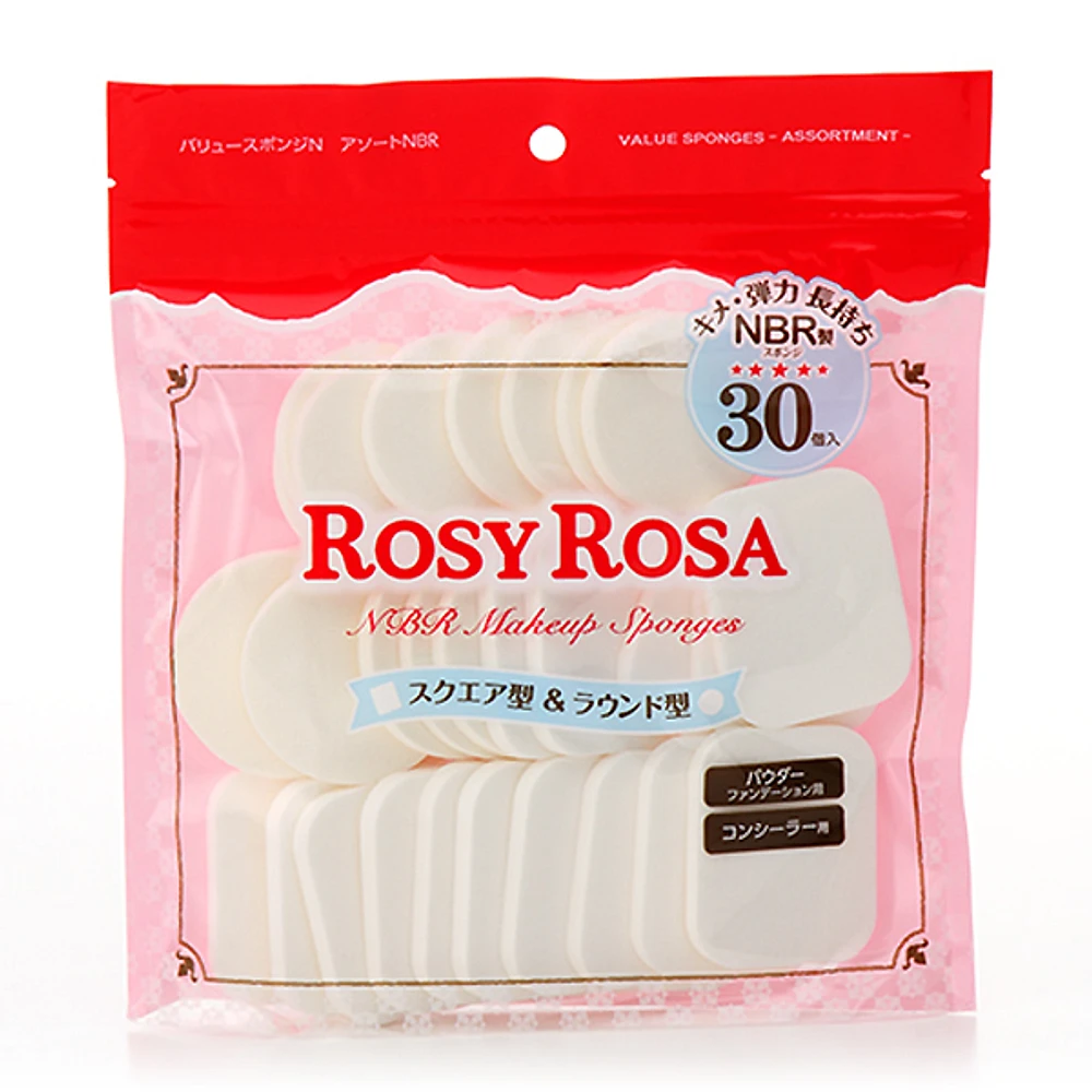 Rosy Rosa Value Sponge NBR Assortment 30pcs