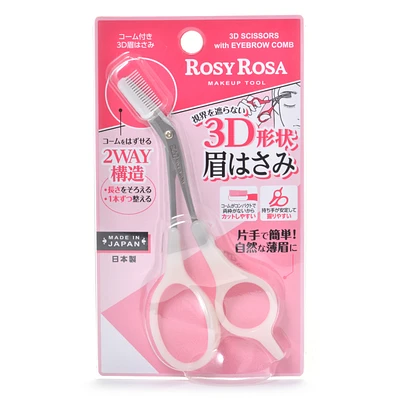 Rosy Rosa 3D Scissors with Eyebrow Comb