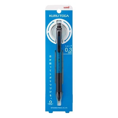 Uni Kuru Toga Ballpoint Pen New Model 0.3mm - Blue