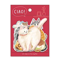 Mindwave Ciao Cat 10 Designs Die-Cut Stickers