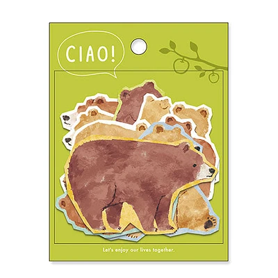 Mindwave Ciao Bear 10 Designs Die-Cut Stickers