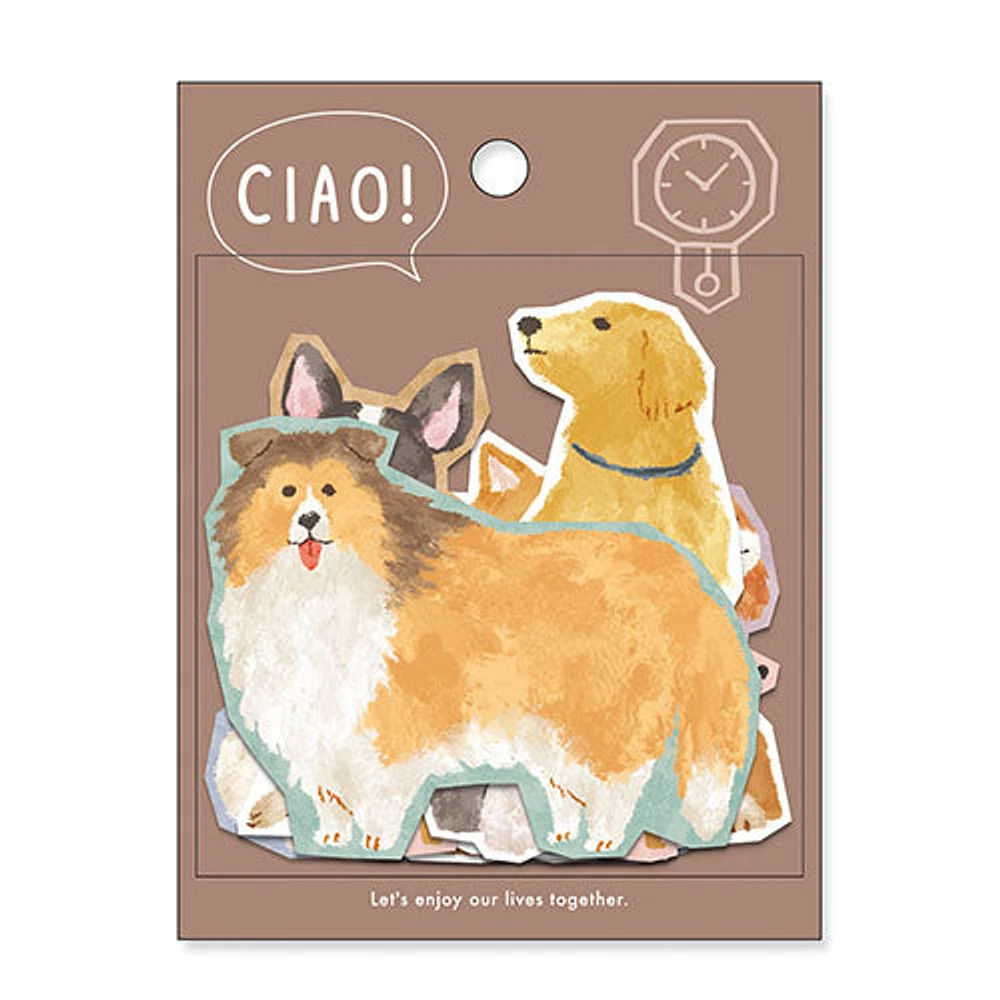 Mindwave Ciao Dog 10 Designs Die-Cut Stickers