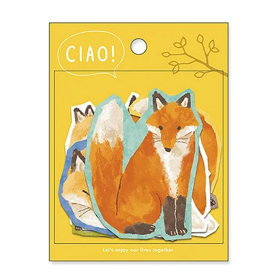 Mindwave Ciao Fox 10 Designs Die-Cut Stickers