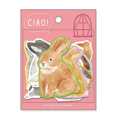 Mindwave Ciao Rabbit 10 Designs Die-Cut Stickers