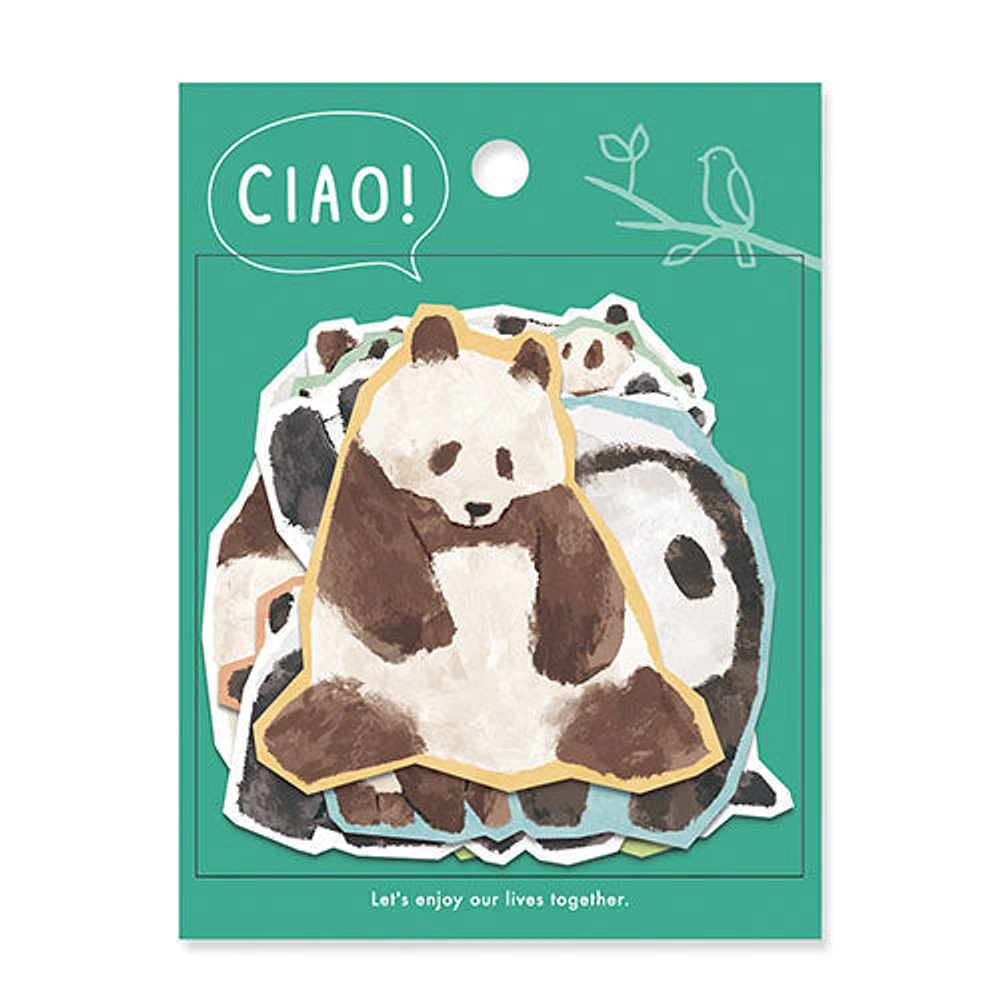 Mindwave Ciao Panda 10 Designs Die-Cut Stickers