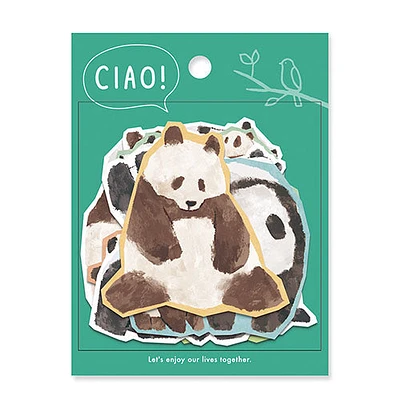 Mindwave Ciao Panda 10 Designs Die-Cut Stickers