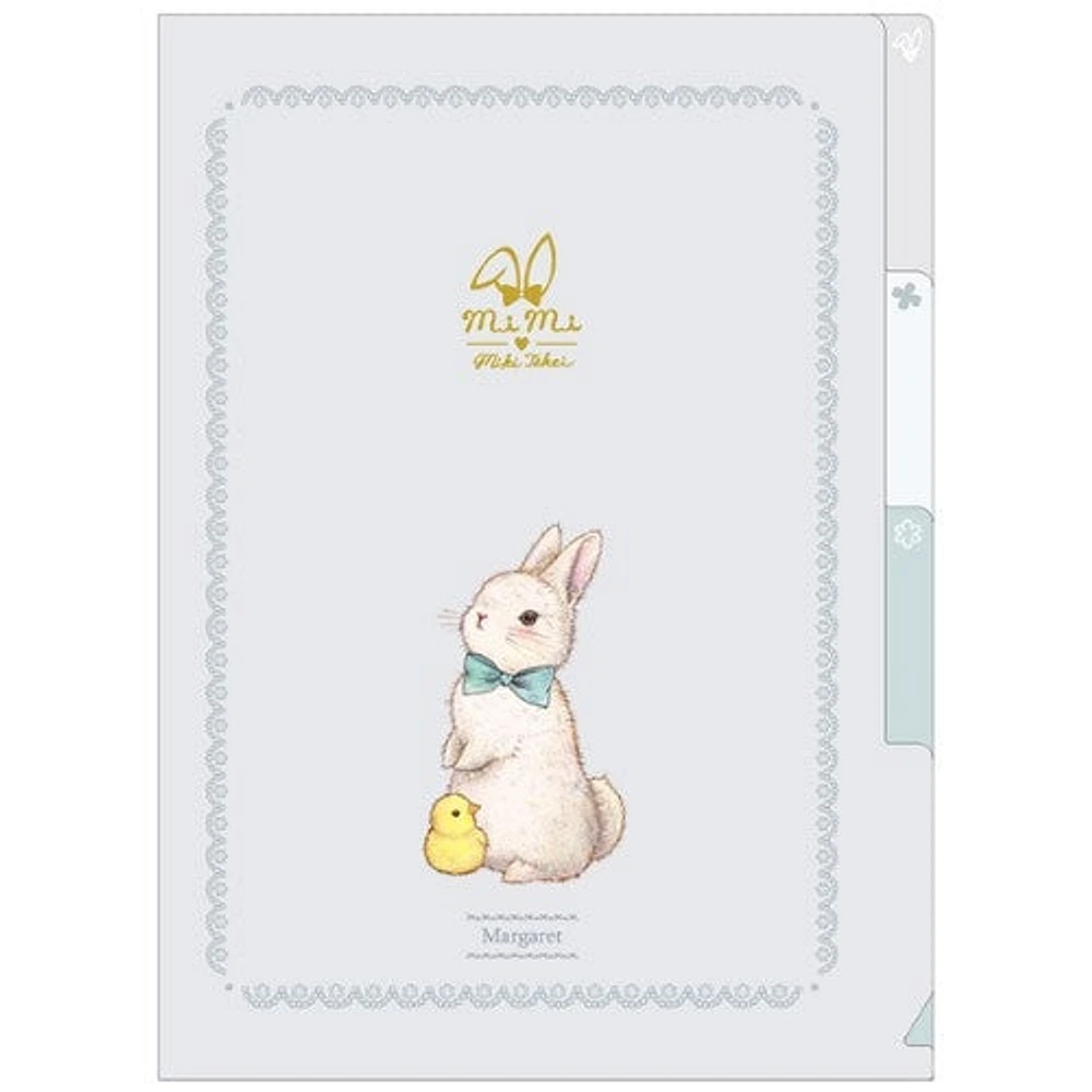 Clothes-Pin mimi A5 Daisy Rabbit Miki Takei Design 3-Pocket File Folder