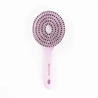 Tina Beauty May & June Circle Candy Vent Hair Brush - Boar Hair Care Pink