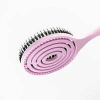 Tina Beauty May & June Circle Candy Vent Hair Brush - Boar Hair Care Pink