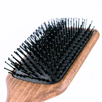 Tina Beauty Classic Wooden Paddle Hair Brush - Massage Pin Tip