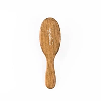 Tina Beauty Classic Wooden Wet Detangler Oval Cushion Hair Brush 