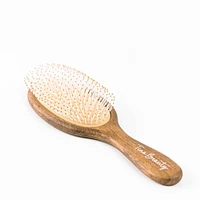 Tina Beauty Classic Wooden Wet Detangler Oval Cushion Hair Brush 