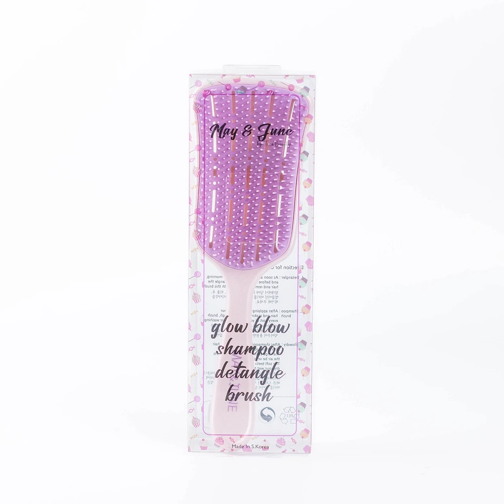 Tina Beauty May & June Glow Blow Shampoo Detangle Hair Brush