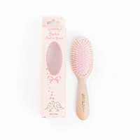 Tina Beauty Wood Texture Oval Cushion Brush Wet Detangler