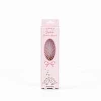 Tina Beauty Wood Texture Oval Cushion Brush Wet Detangler