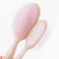 Tina Beauty Wood Texture Oval Cushion Brush Wet Detangler