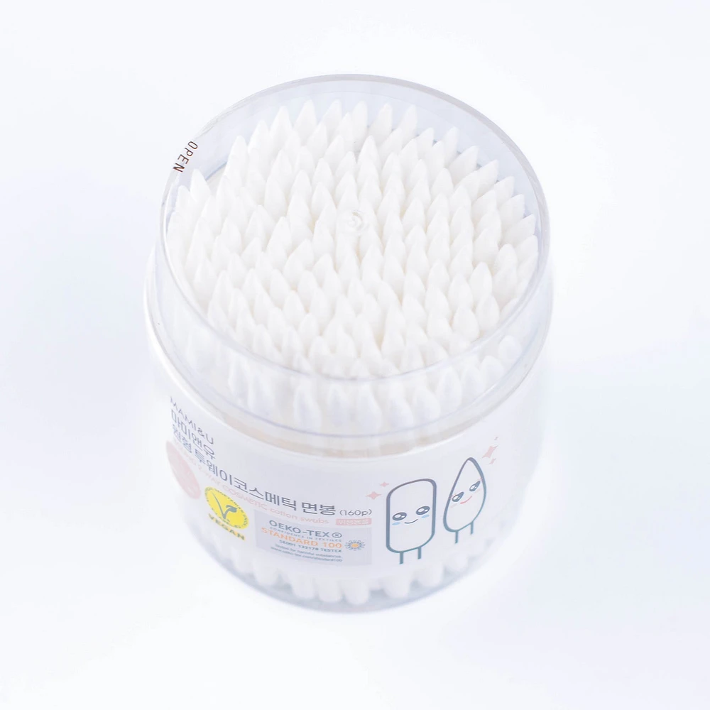 Mami&U Round 2-Ways Cosmetic Cotton Swabs 160P