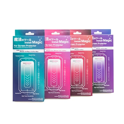 Install Magic Mobile Phone Screen Protector Installation Kit (includes 3 Tempered Glass Screen Protectors) - iPhone 14 Pro