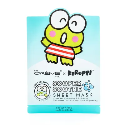 The Crème Shop Keroppi Sooper Soothe Sheet Mask
