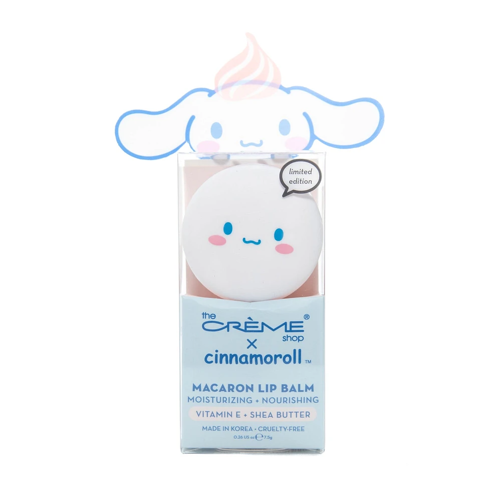 The Crème Shop Cinnamoroll Macaron Lip Balm Peach Mousse