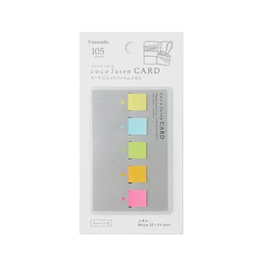 Kanmido Cocofusen Color Sticky Notes with Refillable Card Case