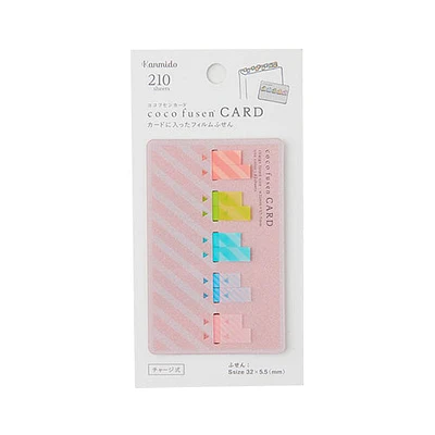 Kanmido Cocofusen Card Stripe S Sticky Notes with Refillable Card Case