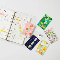 Kanmido Cocofusen x Ayano Usamura Simple grid ruled S Sticky Notes with Refillable Card Cases