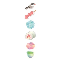 Ryuryu Cherry Blossom, Java Sparrow & Japanese Desserts Spring 3-Way: Separate, Stick & Stack Stickers HCSN04