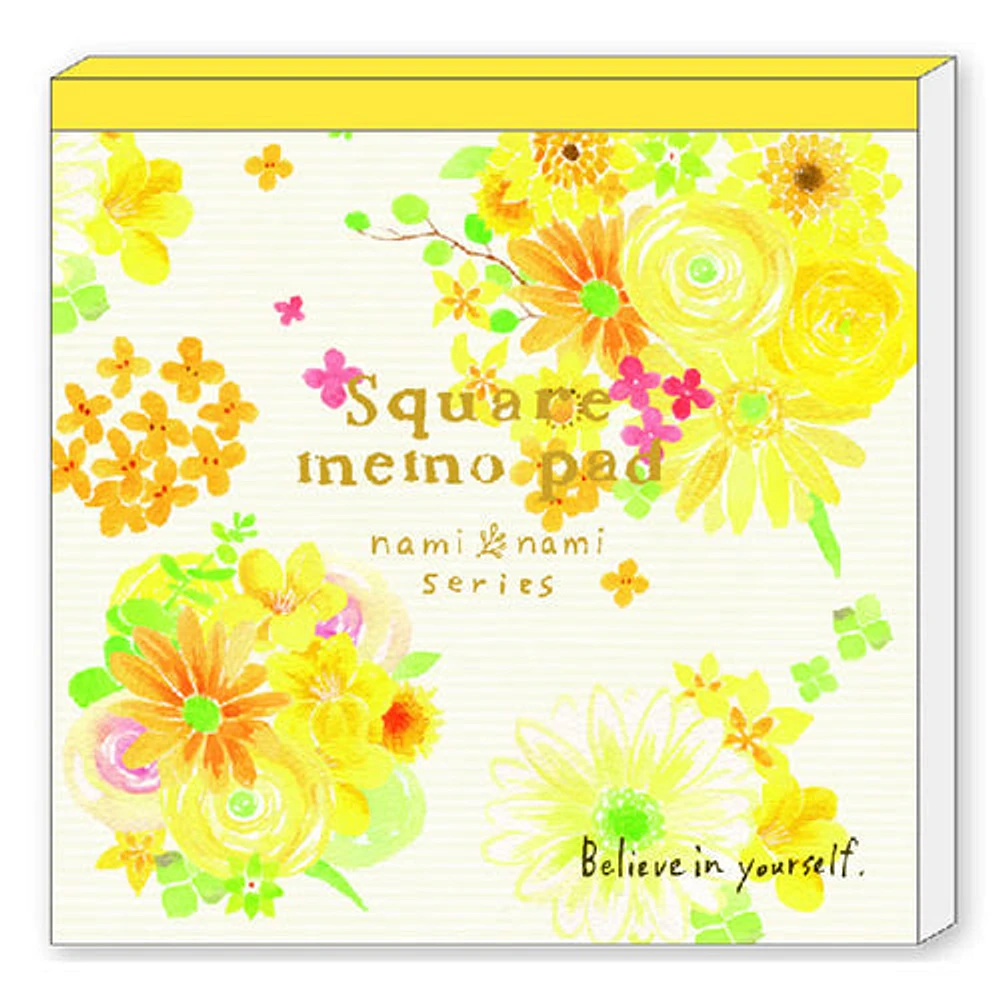 Clothes-Pin Nami Nami Memo Pad MM14152 - Yellow Flower