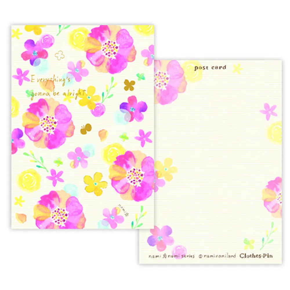 Clothes-Pin Nami Nami Postcard - Flower