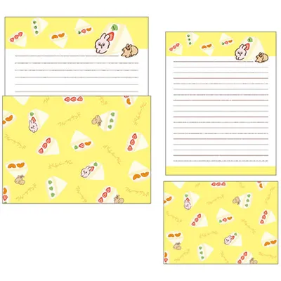 Clothes-Pin Yamami Bakery: Fruit Sandwich Letter Writing Set LS14955