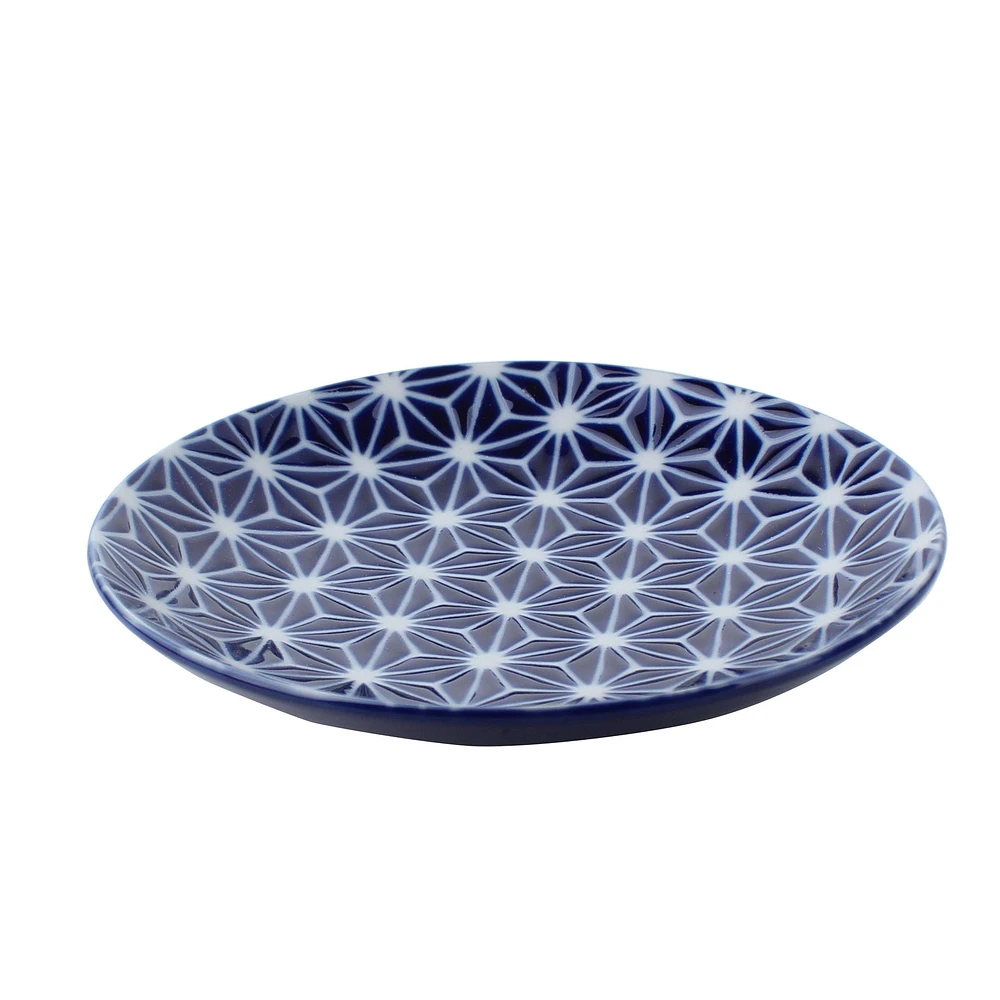 Hemp Leaves Porcelain Plate d.16.2cm