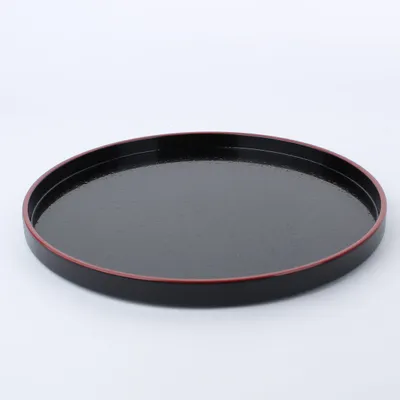 Round Black Bottom Vermilion Round Tray d.24cm