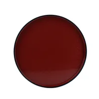 Round Vermilion Bottom Black Round Tray d.24cm