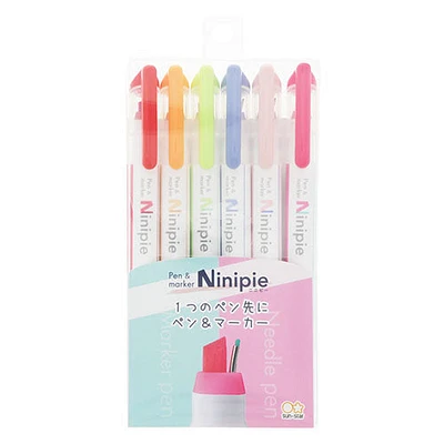 Sun-Star 6-Color Ninipie Pen & Marker Set #1 - Set #2