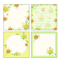 Flower Memo Pad 22A-BCME01-YE