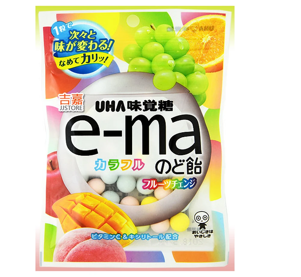 UHA Mikakuto E-ma Colorful Fruits Candy Bag (Flavour Changing/50g)