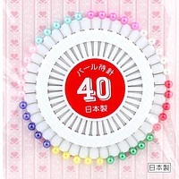 Sewing Pins (Pearl Shape/8xCol/4cm (40pcs))