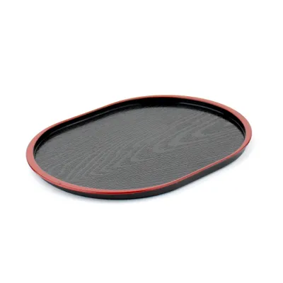 Black Lacquer Oval Tray