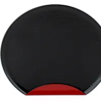 Black Lacquer Half Moon Tray (12.4x13.5x0.8cm)