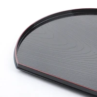 Black Lacquer Half Moon Tray - Individual Package