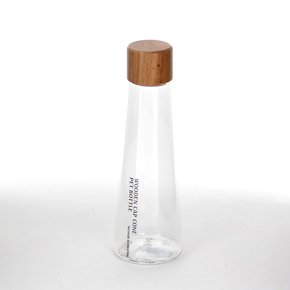 Bottle (PET/With Wooden Cap/Decoration/Cylinder/15cm/d.5cm / 140mL)