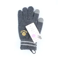 Knit Touchscreen Women One Size Smiley Face 1 pair Gloves