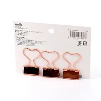 Heart Shaped Binder Clips (3pcs)