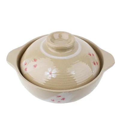 Ceramic Cherry Blossom Earthenware Pot (21cm)