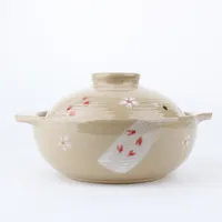 Ceramic Cherry Blossom Earthenware Pot (21cm)