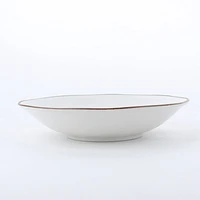 Brown Rim Lightweight Shallow Bowl d.22.2cm