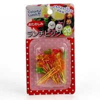 Food Picks (Girl*5-Types/4xCol/1.5x5.2x0.35cm (20pcs))