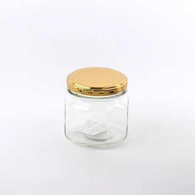 Container (Glass/w/Twist Cap/Octagon/SL*GD/7.8x7.8x7.85cm / 255mL)