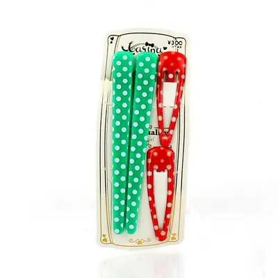 Polka Dots & Checkered Hair Clips (Green & Red